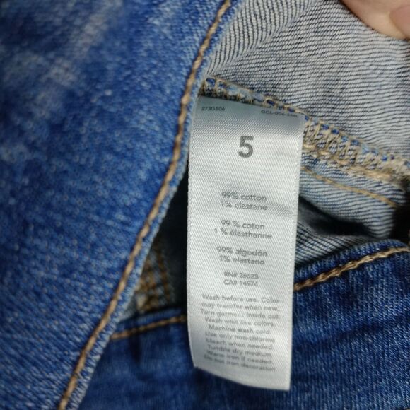 Carter's Kids Denim Blue Jean Jacket Button Front Pockets Lghtwght Stretch sz 5 - Picture 6 of 6